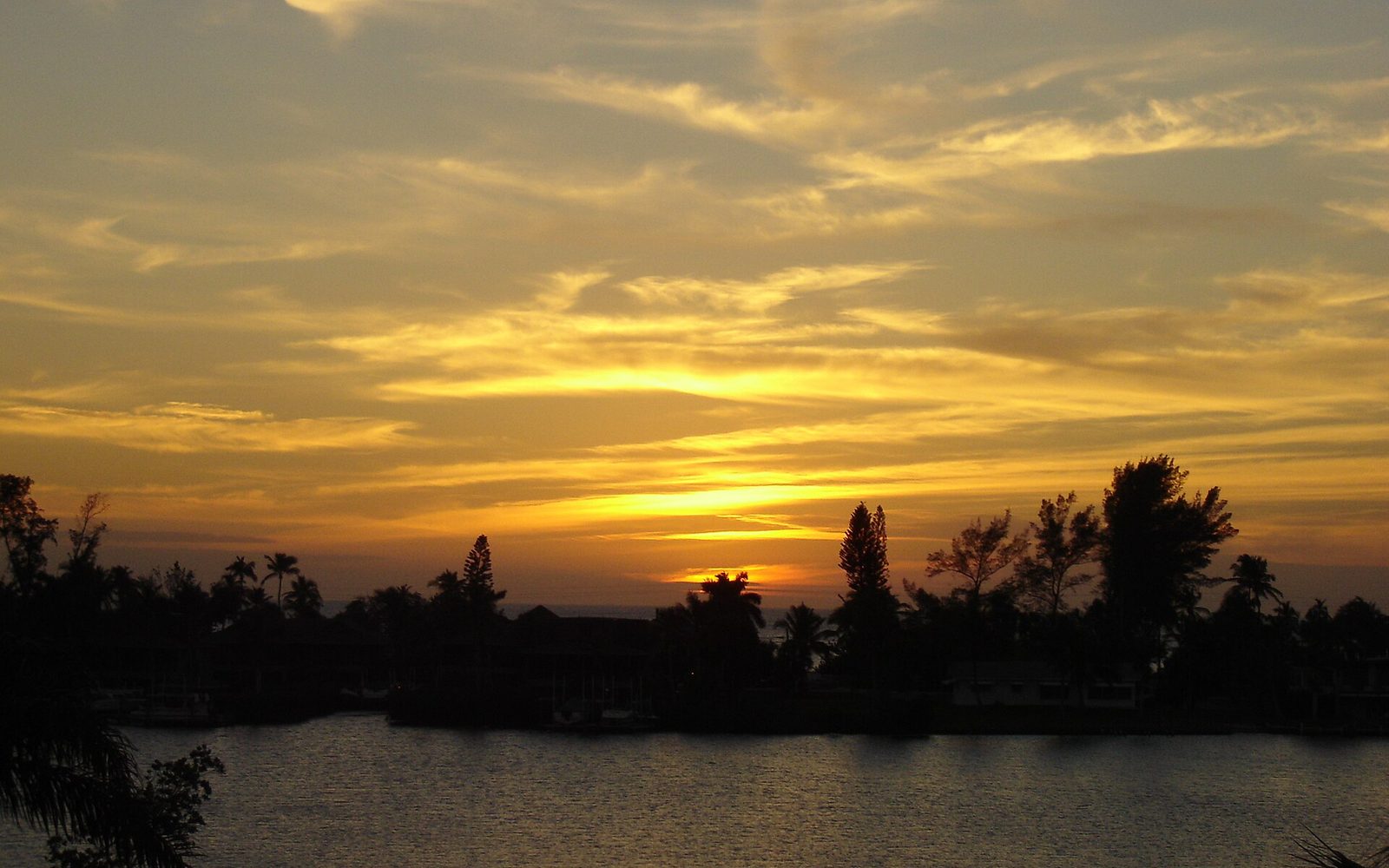 Sunset over the water at Bonita Bay, Bonita Springs
